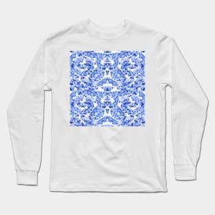 Tie-Dye Butterfly / Indigo Abstraction Long Sleeve T-Shirt